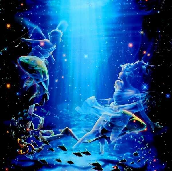 KAGAYA カガヤ アクエリアス 水瓶座 版画 直筆サイン 星座 ジークレー KAGAYA(カガヤ) アクエリアス（水瓶座）